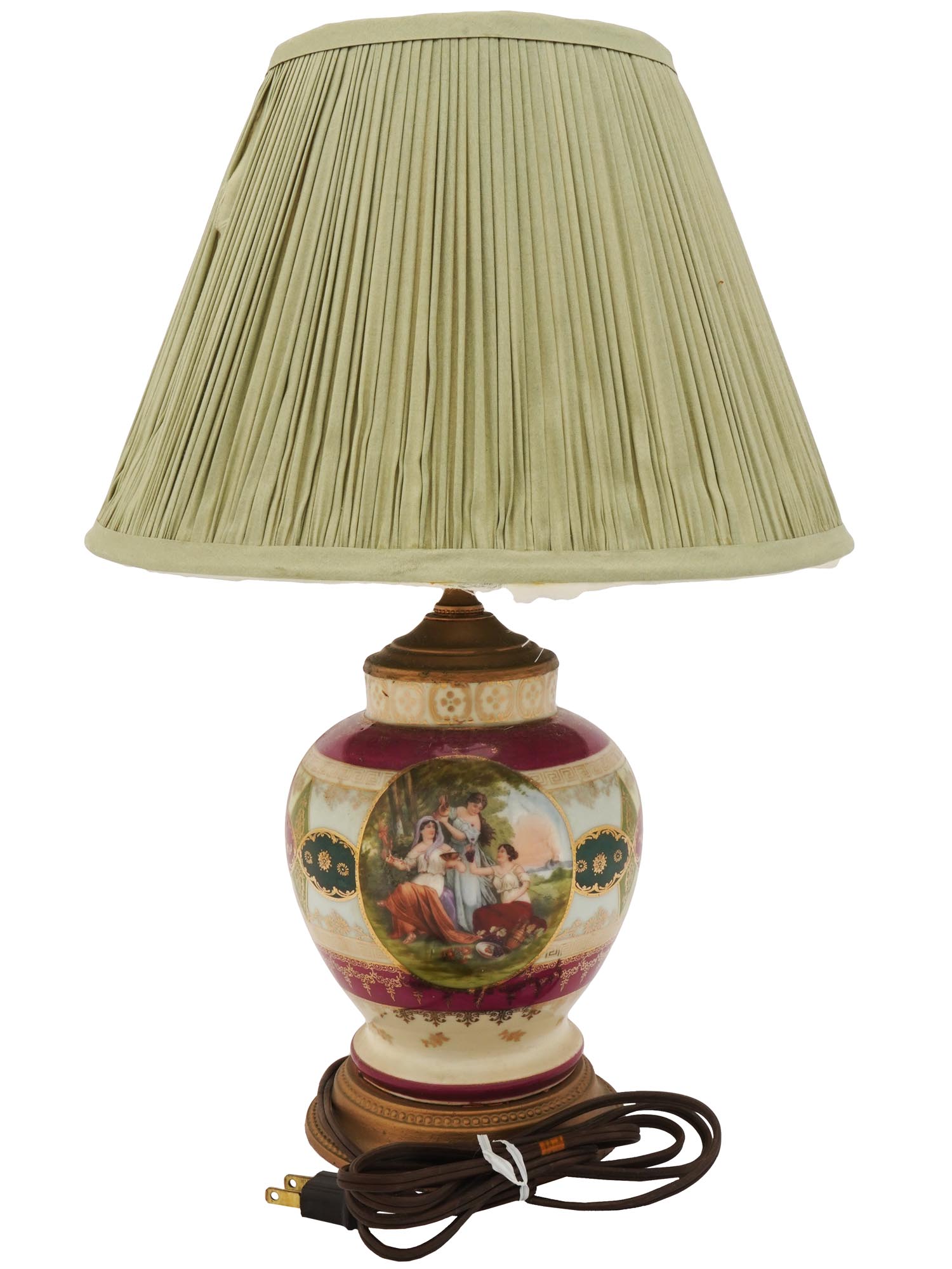 ROYAL VIENNA HAND PAINTED PORCELAIN TABLE LAMP PIC-1